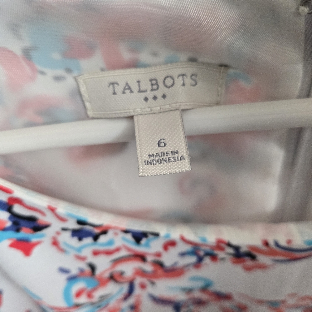 Talbots Paisley Print Midi Length Dress Size 6 - Picture 5 of 8